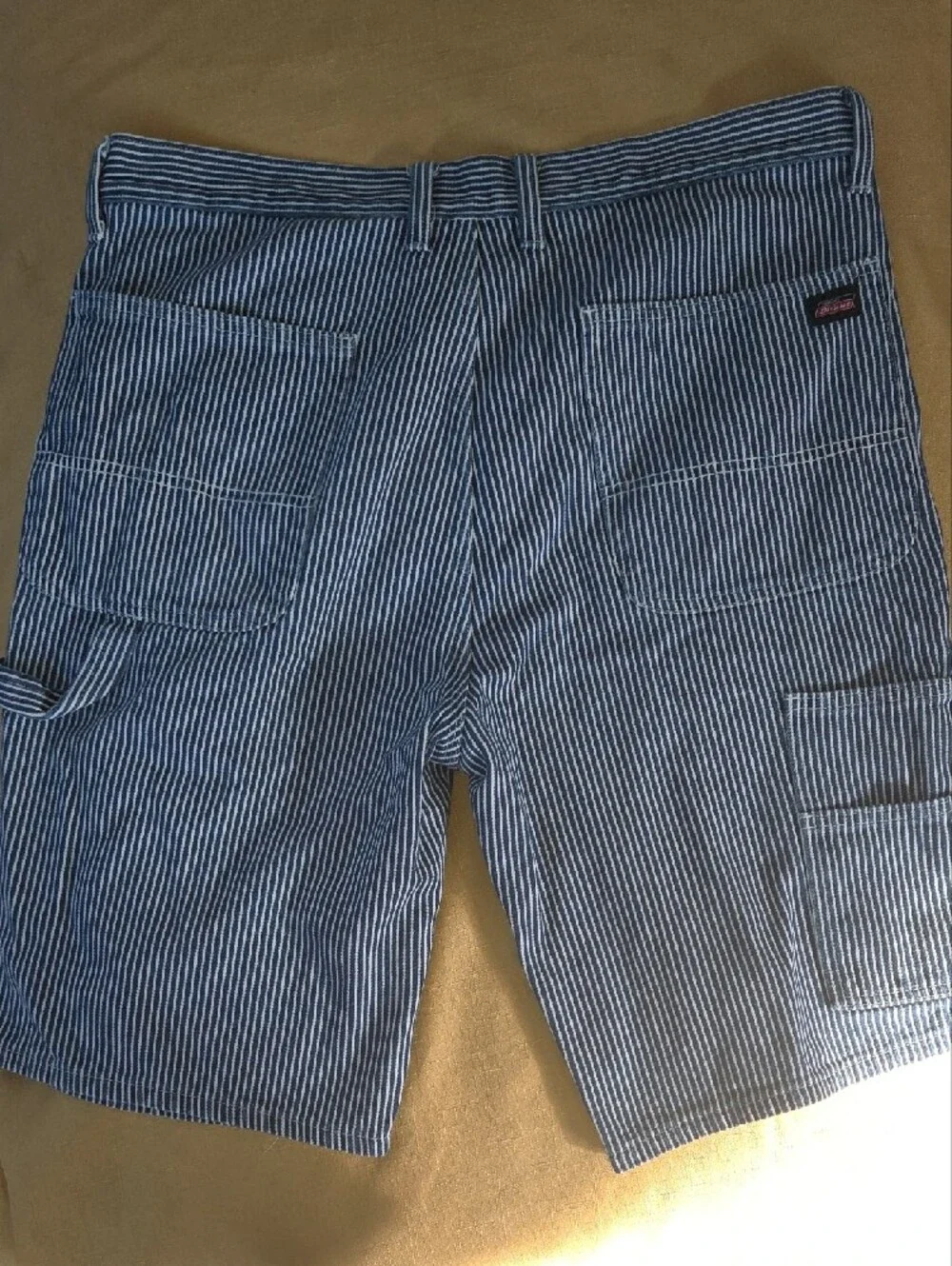 Dickies Blue and White Striped Casual Shorts